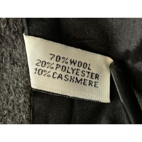Karen Petites Gray Wool Cashmere Blend Long Coat Women’s Size 10P USA Made - Picture 11 of 14
